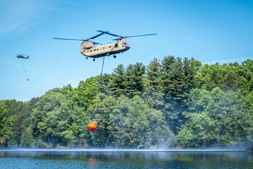 CTNG, Westover Fire Department Conduct BAMBI Bucket Training