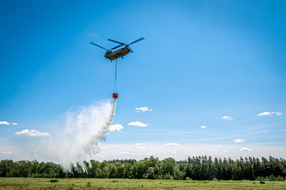 CTNG, Westover Fire Department Conduct BAMBI Bucket Training