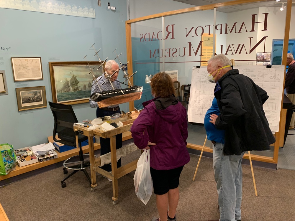 Model shipbuilder at Naval Museum