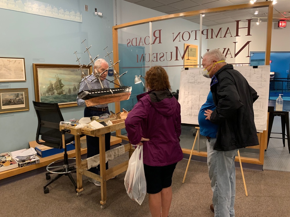 Model shipbuilder at Naval Museum