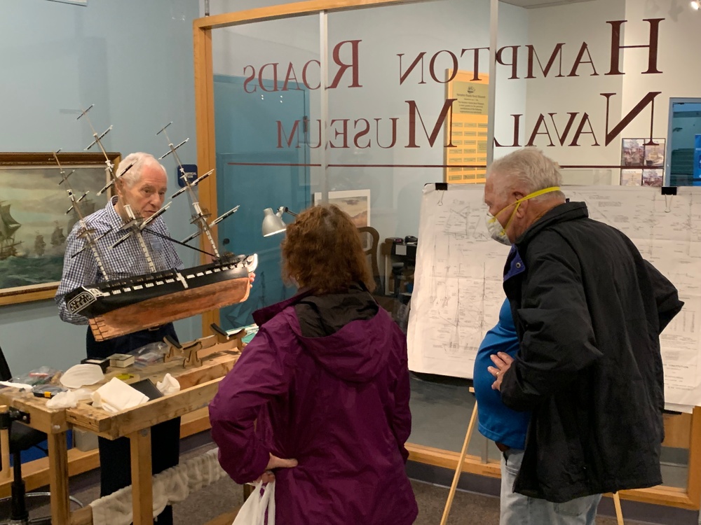 Model shipbuilder at Naval Museum