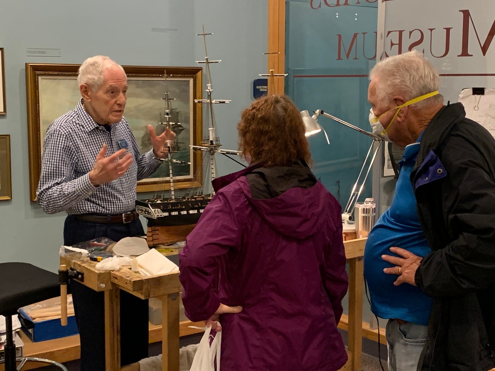 Model shipbuilder at Naval Museum