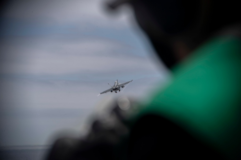 FA-18F Launches Off Of The Flight Deck