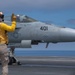 FA-18E Prepares To Launch Off Of The Flight Deck