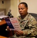 Dogface Soldier reads FVAP brochure