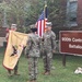 Soldiers from the 900th CBN uncase their colors