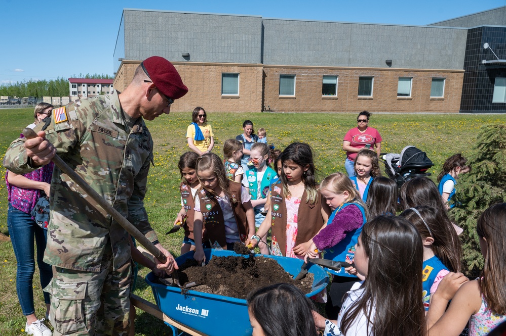 U.S. Army Alaska recognizes Arbor Day by planting spruce tree