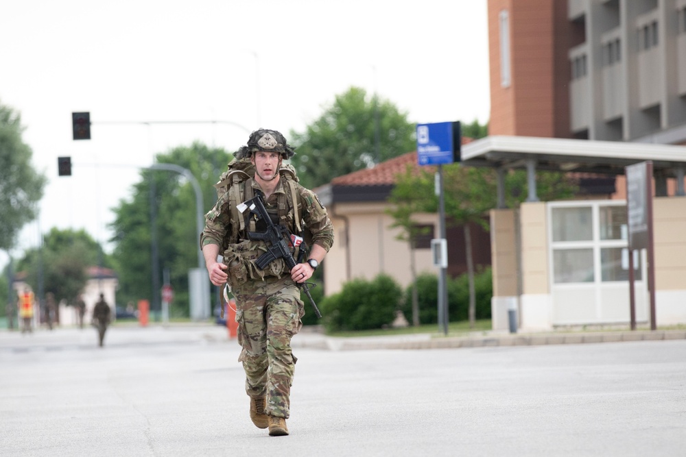 It's almost over! Ruck march means the (near) end of the 2022 SETAF-AF Best Warrior and Squad Competition