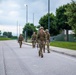 Soldiers conduct foot march