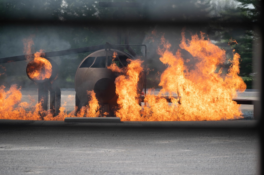 375th CES teams with MidAmerica Fire Department for training