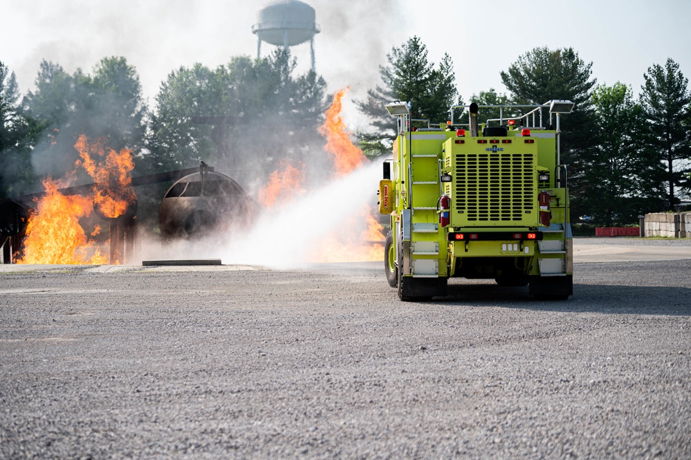 375th CES teams with MidAmerica Fire Department for training