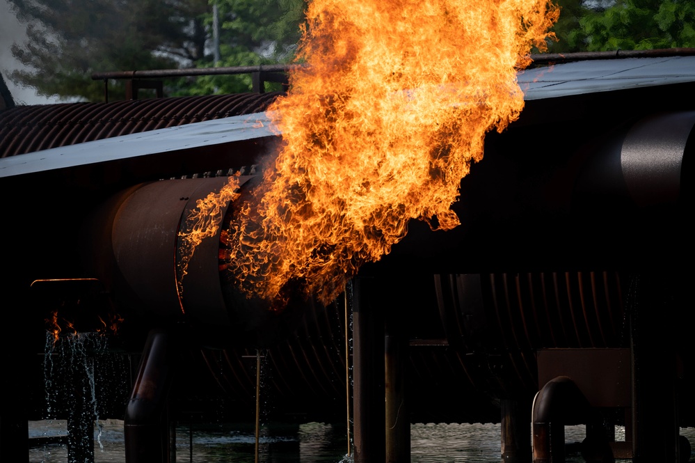 375th CES teams with MidAmerica Fire Department for training