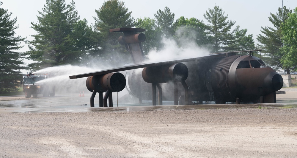 375th CES teams with MidAmerica Fire Department for training