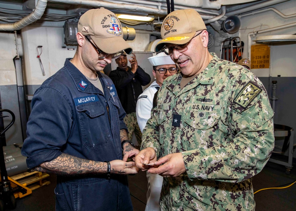 Rear Adm. Dennis Velez Visits USS Truxtun