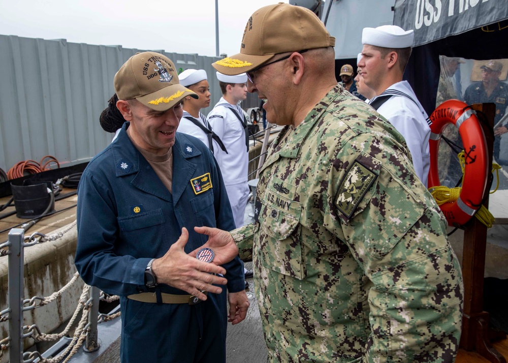 Rear Adm. Dennis Velez Visits USS Truxtun