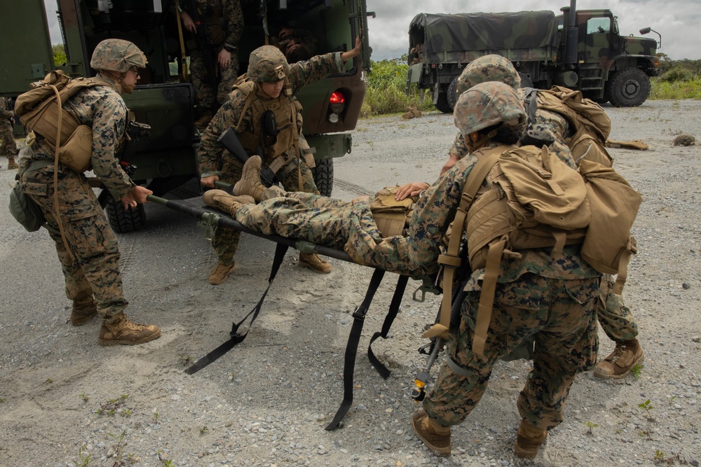 Bravo Company, 3rd LSB,  conducts convoys at Jungle Warfare Training Center