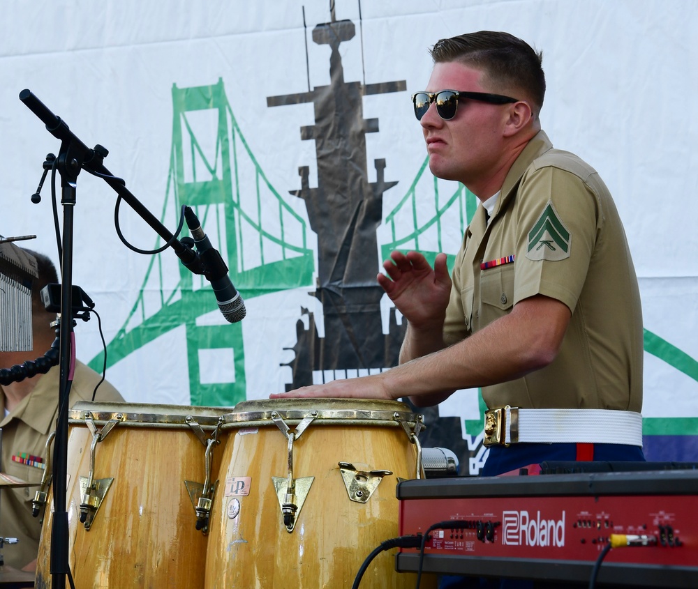 LA Fleet Week: 1st Marine Division Band Performs at San Pedro Welcome Party