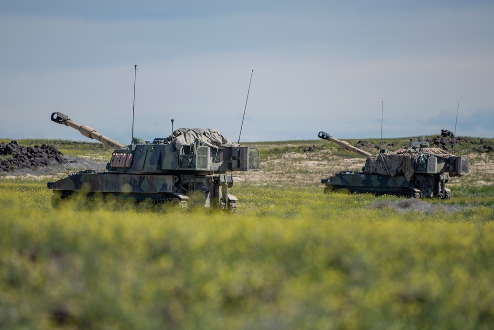 Idaho National Guard executes Paladin live-fire training with modernized smart weapon