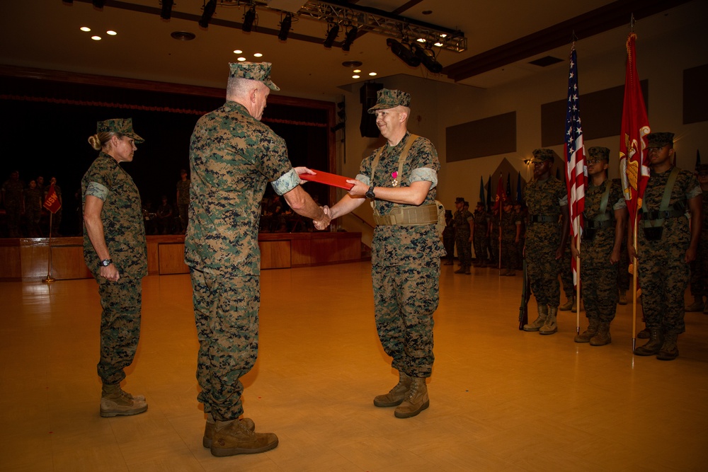 Headquarters and Support Battalion Conducts a Change of Command Ceremony on Camp Foster