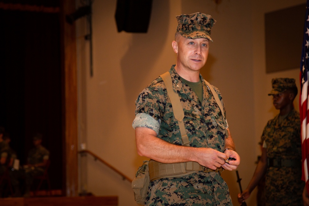 Headquarters and Support Battalion Conducts a Change of Command Ceremony on Camp Foster