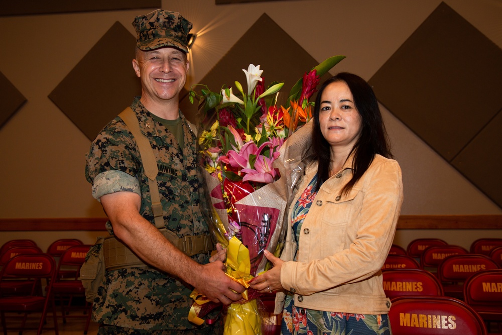 Headquarters and Support Battalion Conducts a Change of Command Ceremony on Camp Foster