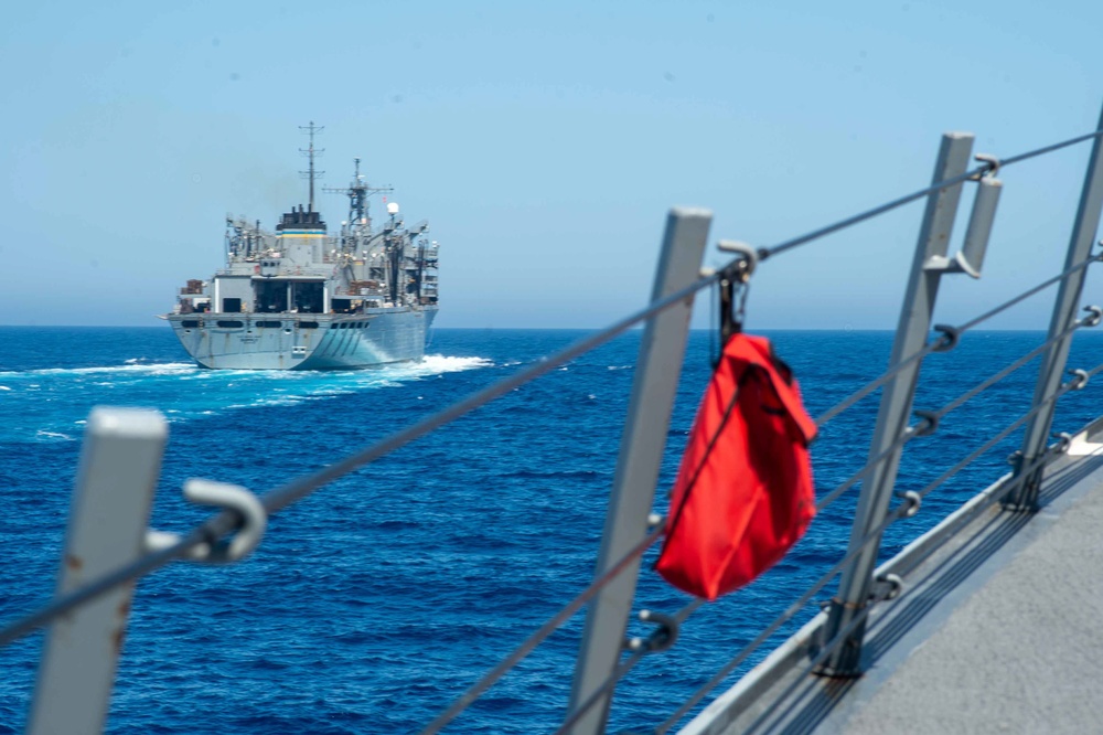 USS Jason Dunham (DDG 109) Conducts Replenishment-at-Sea with USNS Supply (T-AOE-6)