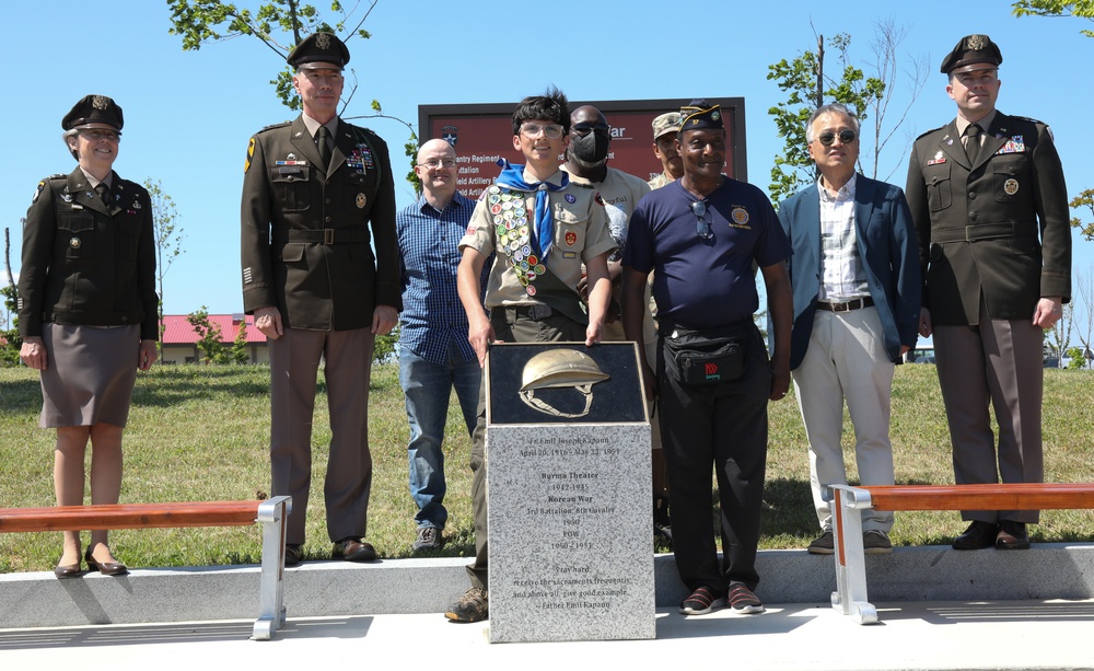 Army Chaplain honored with monument on Camp Humphreys