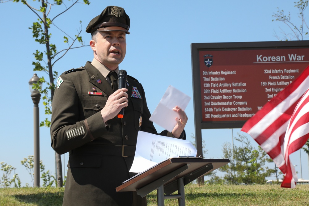 Army Chaplain honored with monument on Camp Humphreys