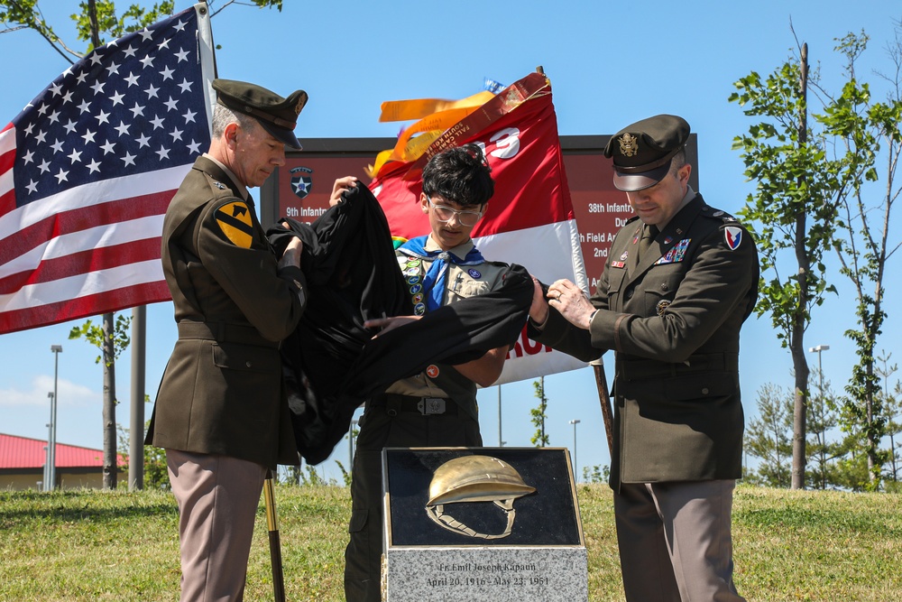 Army Chaplain honored with monument on Camp Humphreys