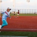 Abraham Lincoln Sailors participate in a MWR softball game