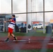 Abraham Lincoln Sailors participate in a MWR softball game