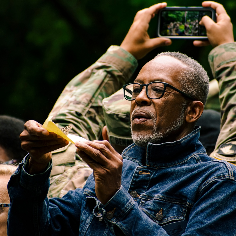 Gold Star Family members release butterflies ahead of Memorial Day