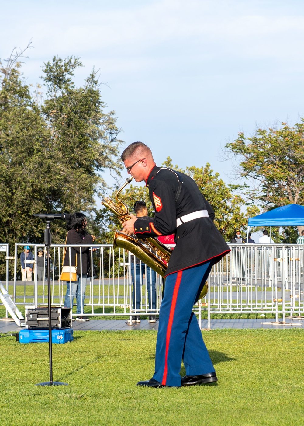 1st Marine Division Band performs at Griffith Observatory during LA Fleet Week