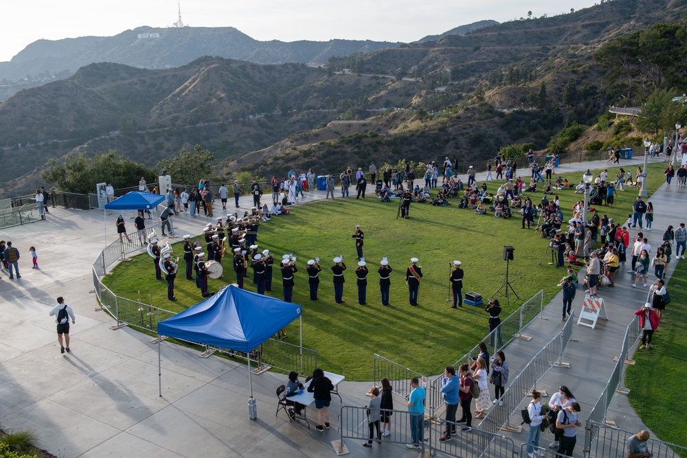 1st Marine Division Band performs at Griffith Observatory during LA Fleet Week