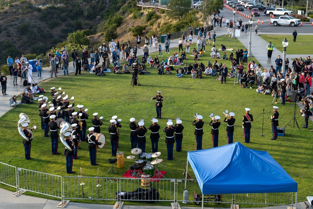 1st Marine Division Band performs at Griffith Observatory during LA Fleet Week