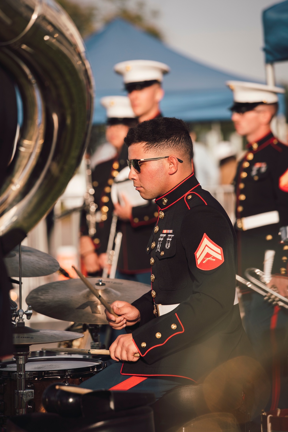 LA Fleet Week: 1st Marine Division Band Plays Sunset Concert at Griffith Observatory