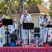 The Navy Band Southwest preforms outside of the Banning Museum