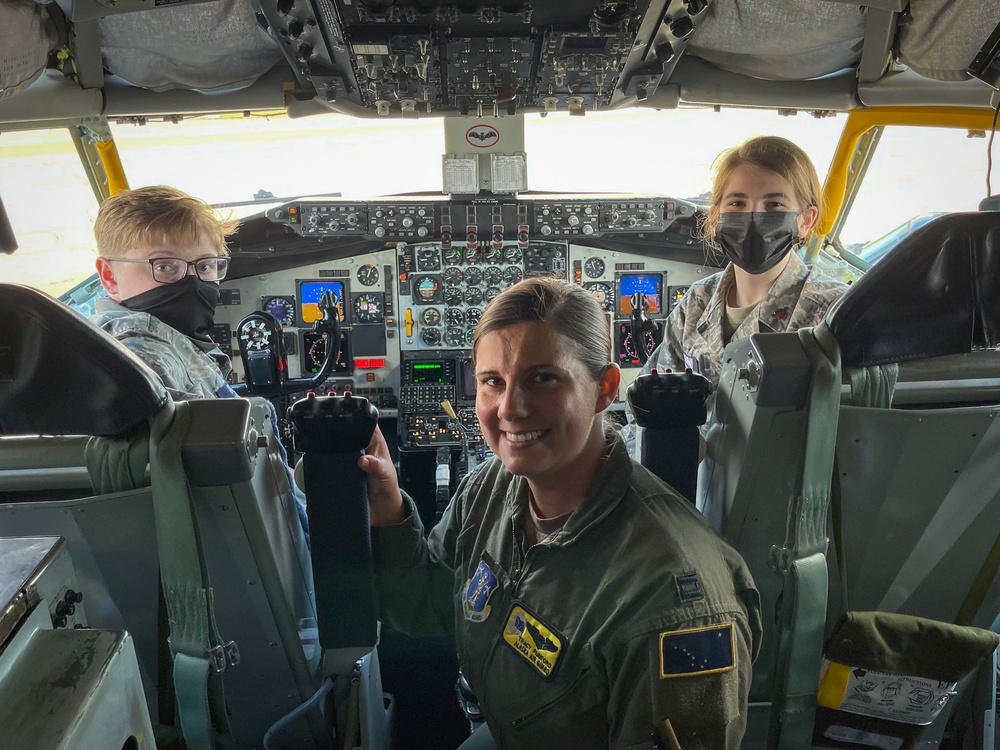 Fairbanks and Eielson Civil Air Patrol tour 168th Wing KC-135 mission