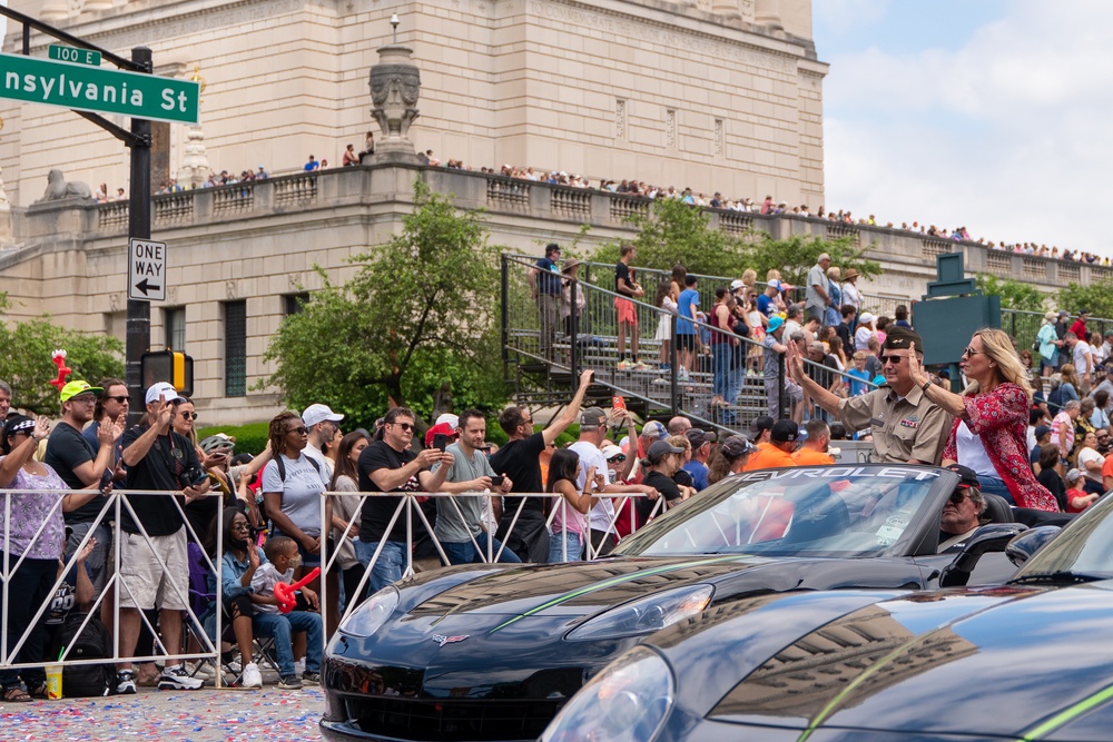 The National Guard leads the way at the Indy 500 parade