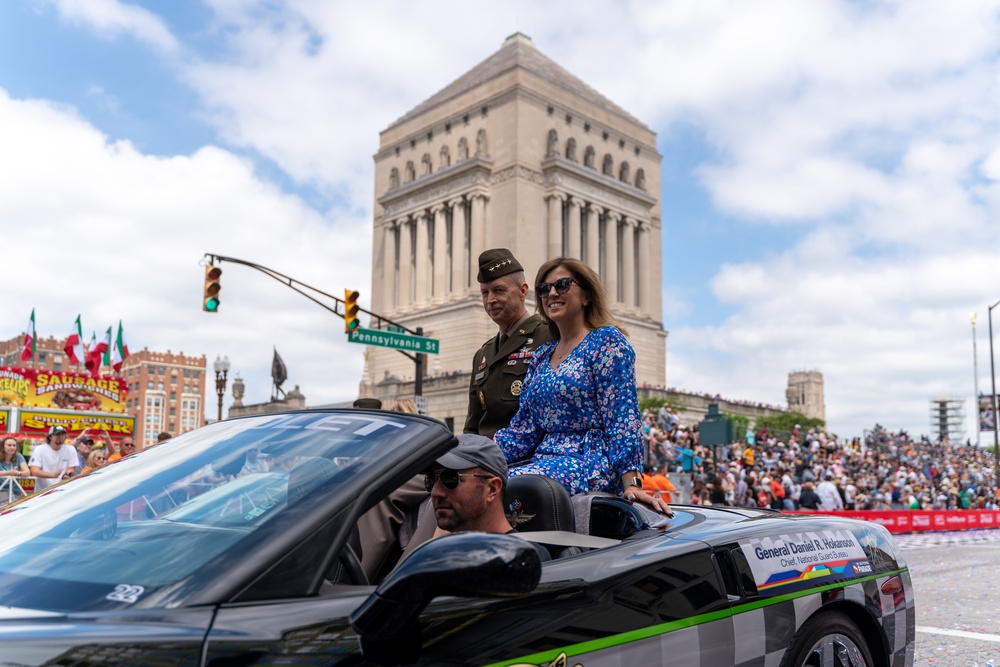 The National Guard leads the way at the Indy 500 parade