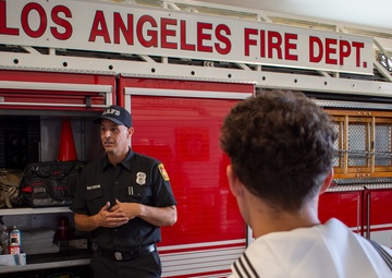 Sailors Tour LA Firehouse During LAFW