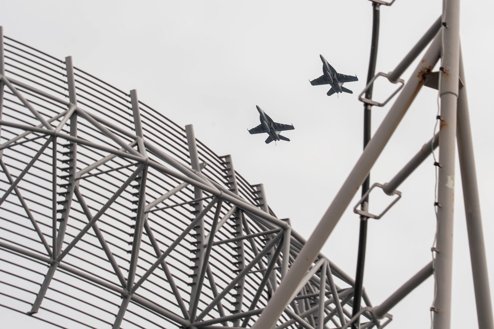 Jets Flyover USS Nimitz