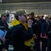 Sailors Assemble For Training During Abandon Ship Drill