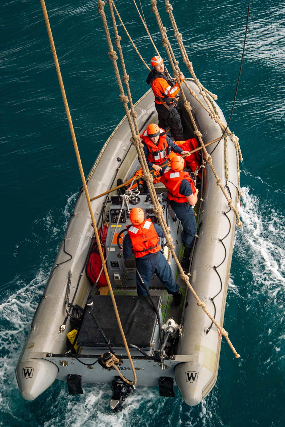 Sailors Man A RHIB