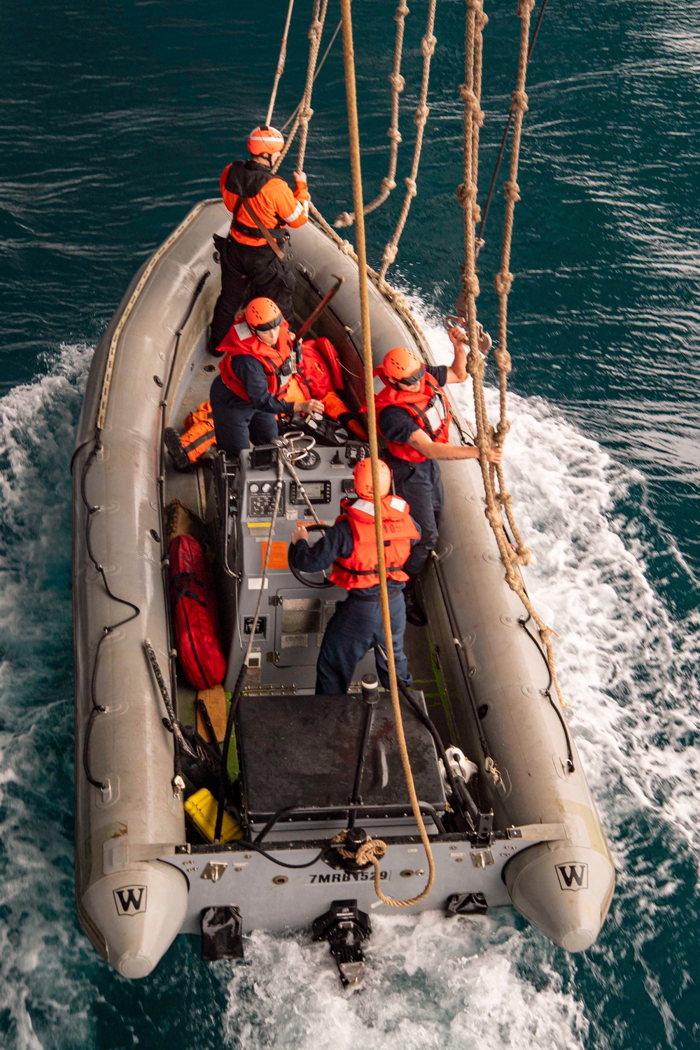 Sailors Man A RHIB