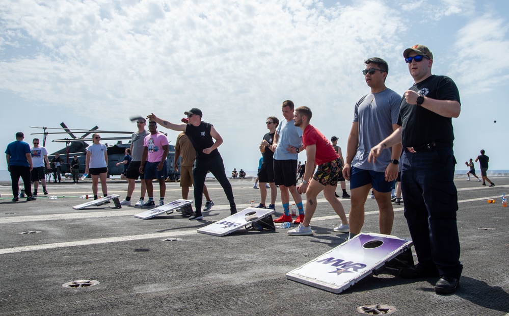 The Harry S. Truman Carrier Strike Group is on a scheduled deployment in the U.S. Naval Forces Europe area of operations, employed by U.S. Sixth Fleet to defend U.S., Allied and Partner interests.