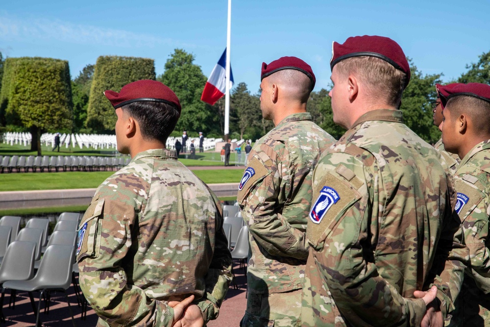 Americans and French remember the fallen during D Day ceremony