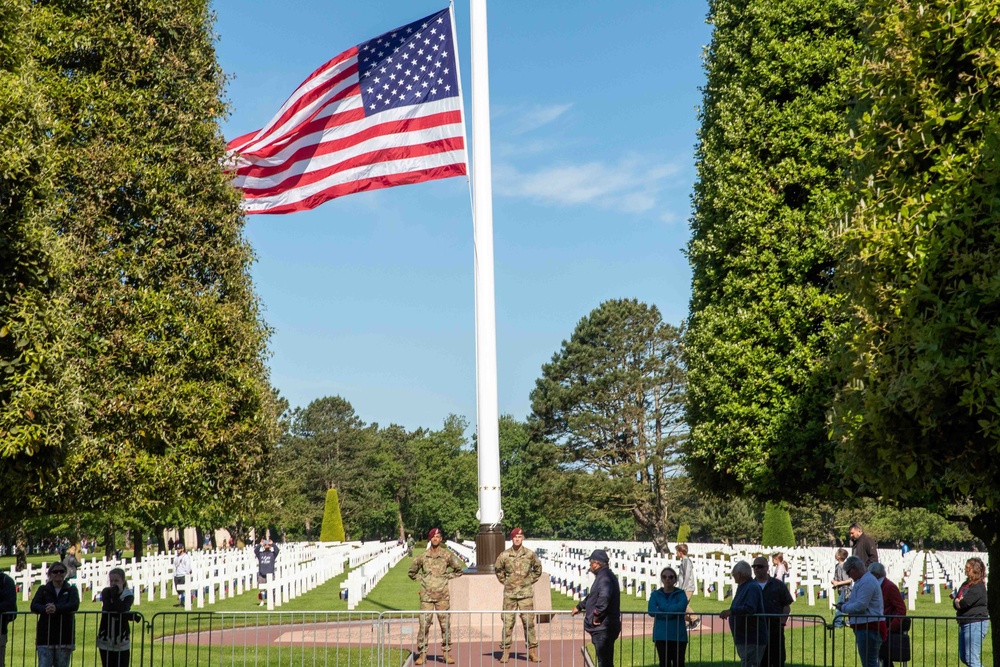 Americans and French remember the fallen during D Day ceremony