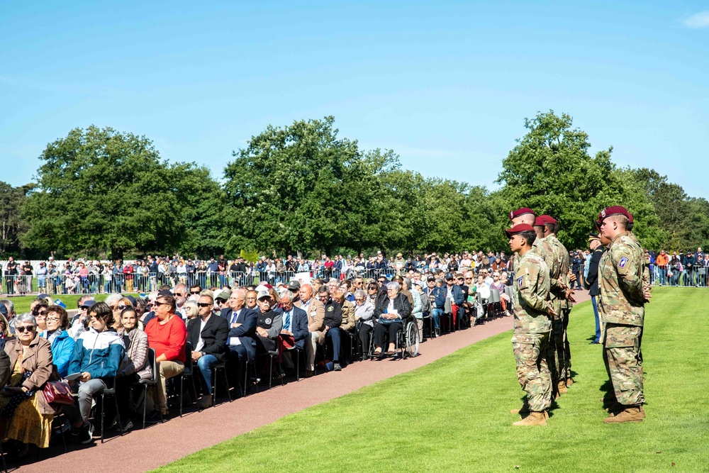 Americans and French remember the fallen during D Day ceremony