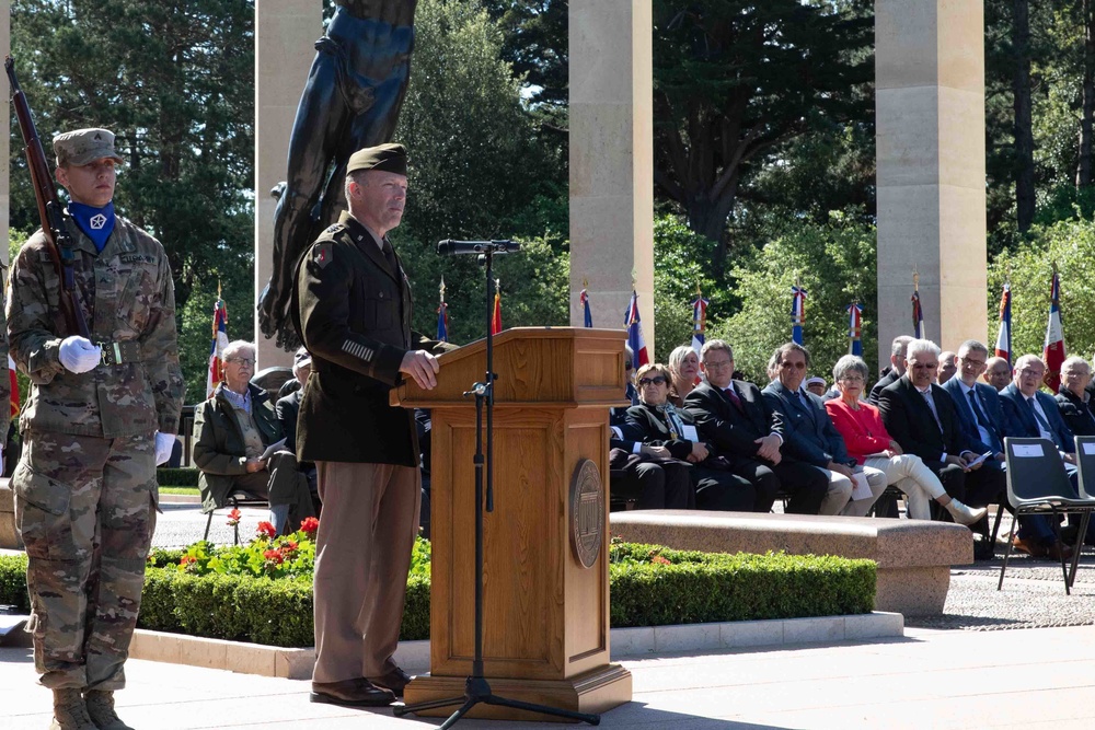 Americans and French remember the fallen during D Day ceremony